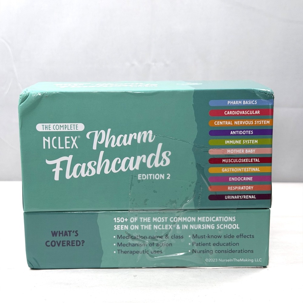 Nurse In The Making PHARM Complete NCLEX Flashcards Edition 2